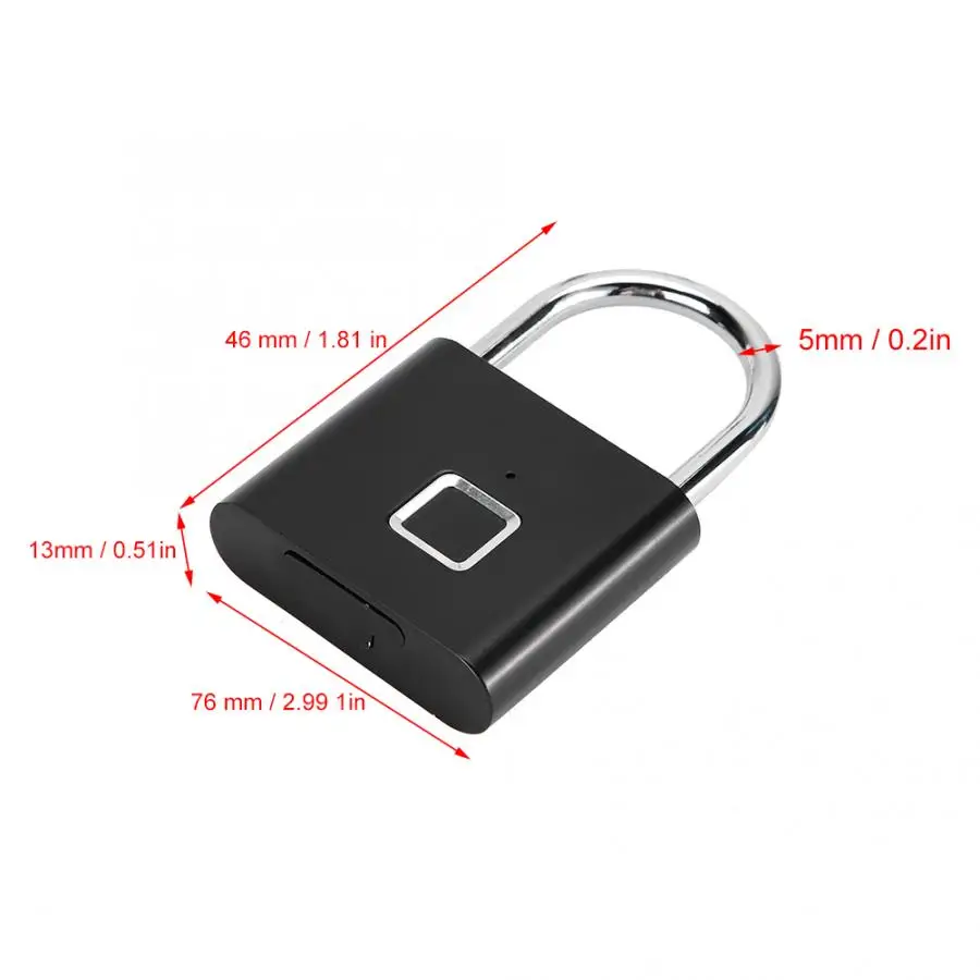Fingerprint Lock Portable Mini Anti-Theft Smart Fingerprint Keyless Security Lock for Wardrobe Cabinet Box cerradura