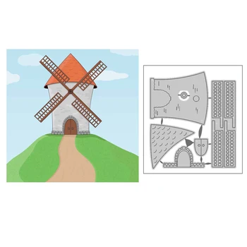 

2020 New Hot Windmill Metal Cutting Dies Stencils and Scrapbooking Paper For Foil 3D Die Cut Spring Crafts Supplies No Stamp