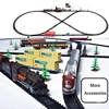 Simulation Train Retro Electric Railcar Train Set  Electric Light Train  Model Educational Toys Gifts For Children 6