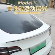 It is suitable for retrofitting carbon fiber tail of Tesla Model Y high-performance P version of the original car