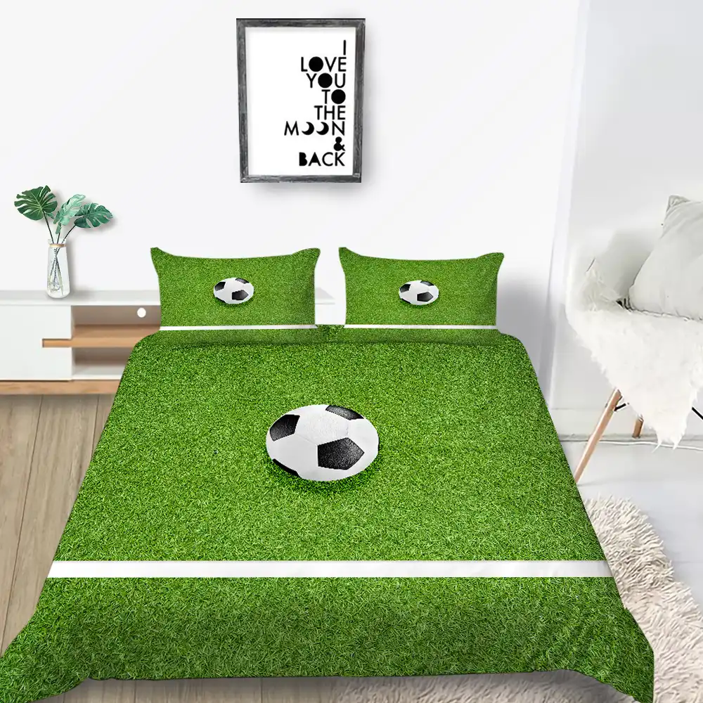 Football Bedding Set King Size Fashionable Classic 3d Duvet Cover