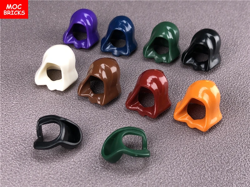 10 шт./лот MOC кирпичи головной убор капюшон шлем Складная фигурка Аксессуар