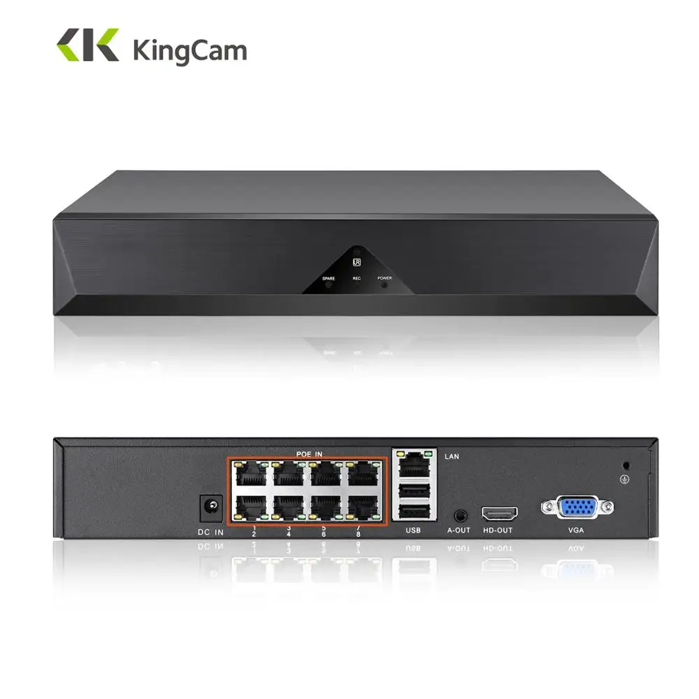 Камера видеонаблюдения KingCam сетевая камера 4 канала 8 каналов 5 МП 1080P 48 В 802.3af POE NVR