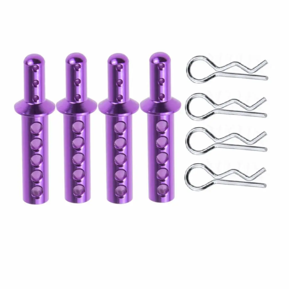 

Upgrade Parts 8x45mm Aluminium Alloy Metal Body Post Car Shell Post Purple For HSP 1/8 Off Road Car Monster Truck