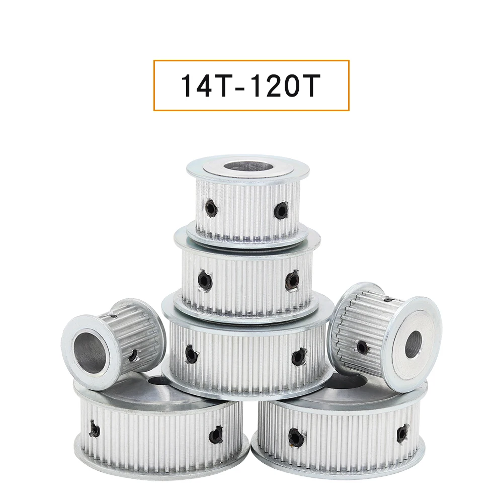 전기 모터 풀리 보어 사이즈 8mm, 10mm, 12mm, 14mm, 15/20mm 벨트 풀리 합금 소재, 너비 10/15mm, 3M-90T 타이밍 벨트