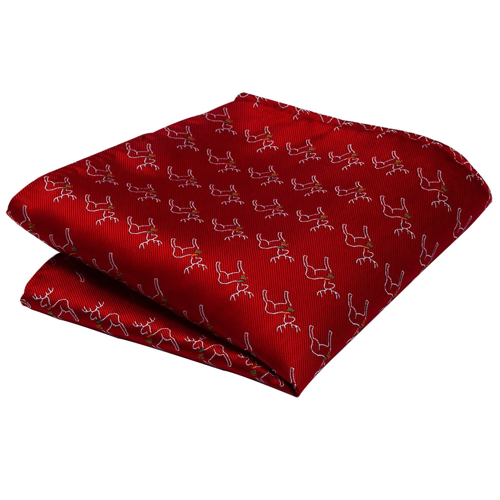 Ricnais дизайнерский Шелковый Рождественский носовой платок Красный Синий Рождественская елка Снеговик Jucquard Карманный квадратный аксессуар для клиента Hanky