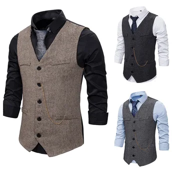 

2020 New Style Men-Style Single-Breasted Party Casual Vest