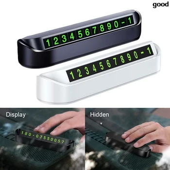 

Car-styling 1X Car parking card Switch style Can hide the number For Mitsubishi asx lancer Kia rio ceed Alfa Romeo accessories