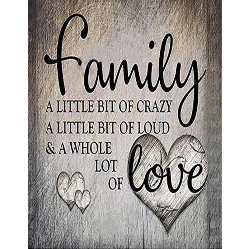 Домашний декор алмазная живопись 5D настенная рисованная вручную слова