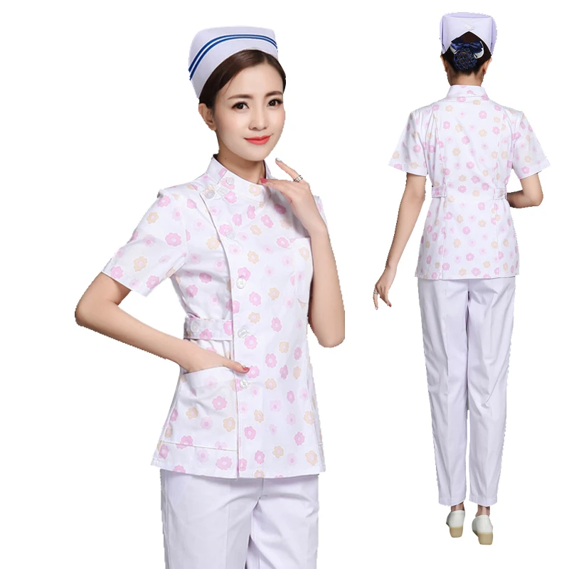 Style1 Short Set Short&Full Sleeve Scrubs Nersing Uniforms Hospital Medical Surgical Lab Coat Pharmacy Beauty Salon Overalls Dentist Work Wear - Цвет: Style1 Short Set
