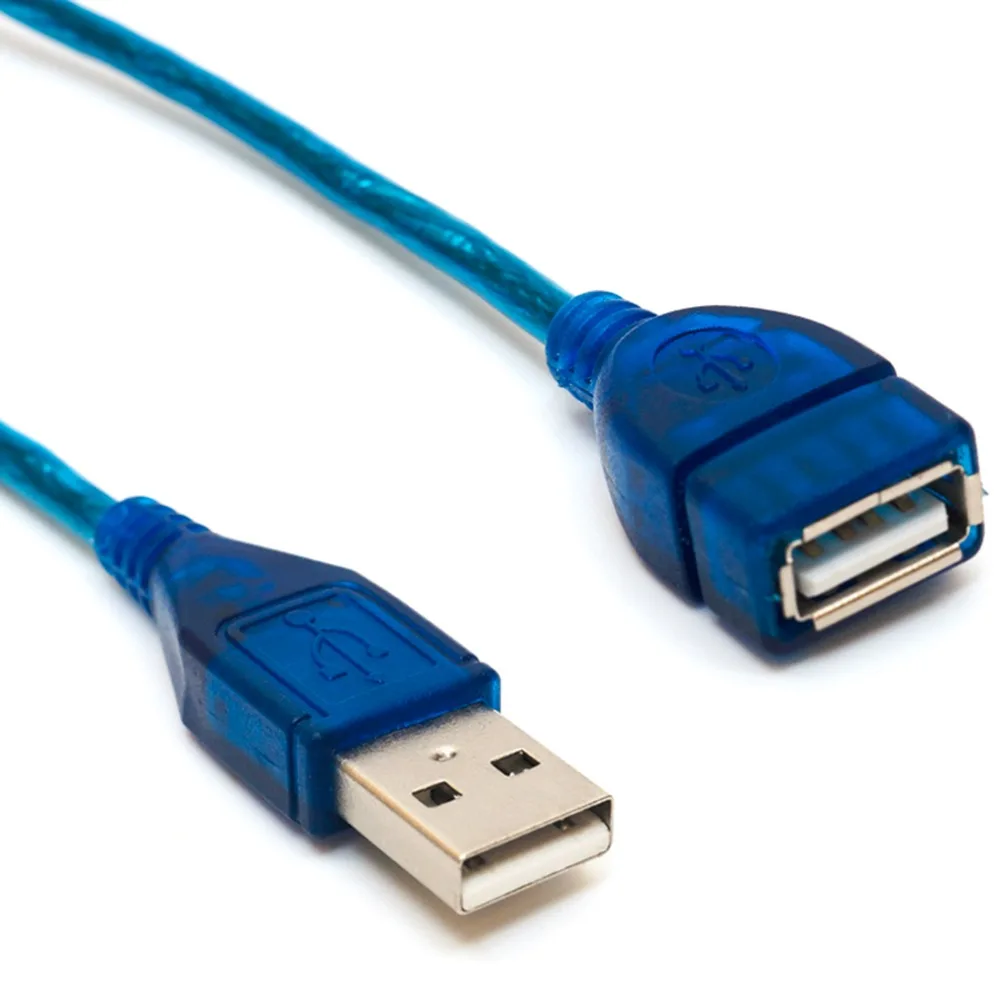 1/1. 5/2/3 м анти-помех USB 2,0 Удлинительный Кабель USB 2," папа" в USB "Мама", 2,0 Женский Удлинительный шнур для синхронизации данных кабель синий