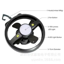 Стиль многофункциональный USB Перезаряжаемый вентилятор светильник для кемпинга с крюком светодиодный светильник для палатки может заряжать мобильный телефон