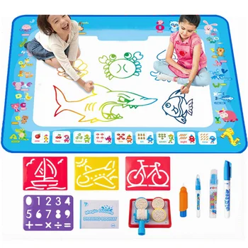 

Educational Doodle Mat Cartoon Safe Funny Toddler 100x80cm Kids Toy Gift Foldable Aqua Magic Writing Board Water Drawing