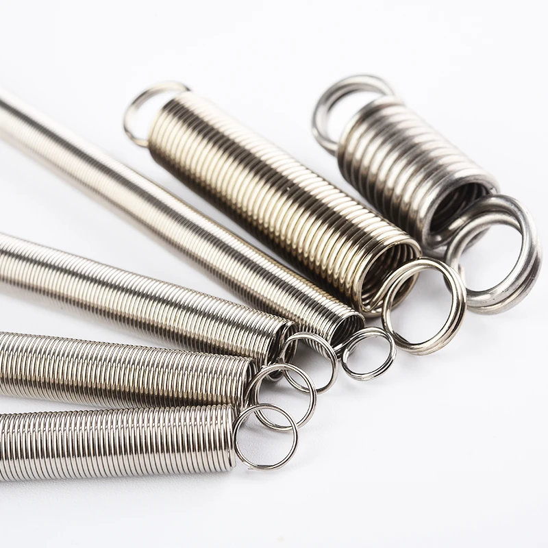 Stainless steel spring O Ring Hook Coil Pullback Cylindroid Helical Extension Tension Spring 304 Stainless Steel Wire Diameter 0.6mm 0.7mm