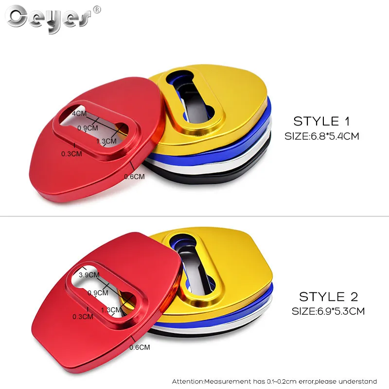 Car Door Lock Covers 4pcs For Toyota Chr Daihatsu Mazda Honda Mugen Lexus