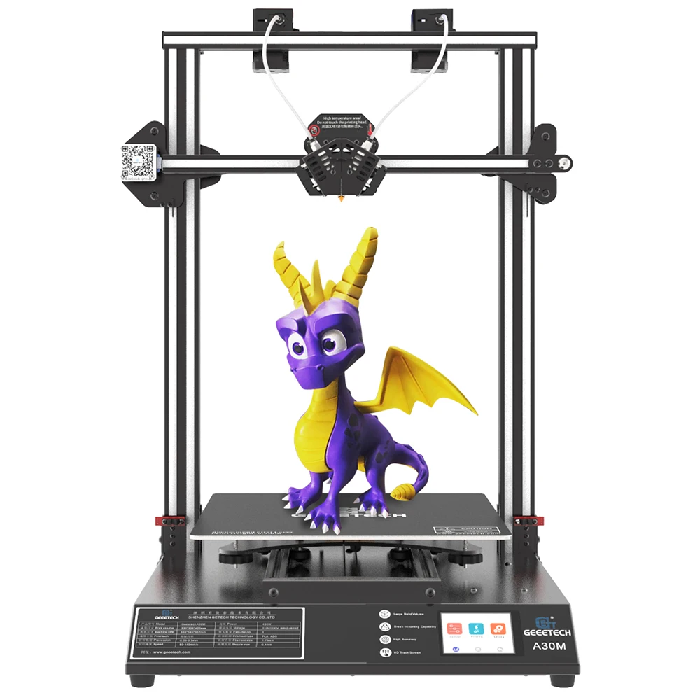 GEEETECH A30M 2 в 1 смешанный 3D принтер 320*320*410 мм площадь 60 мм/сек. защищенный паролем