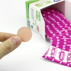 100 pçs à prova dwaterproof água respirável redondo bandaid adesivo ataduras kit de primeiros socorros para crianças diâmetro 22mm para acampamento