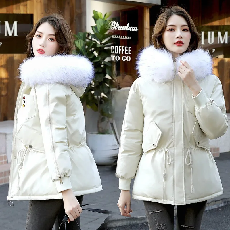 

2019 Winter New Style WOMEN'S Cotton-padded Clothing Korean-style Short down Jacket Hooded Large Fur Collar Fashion Cotton-padde