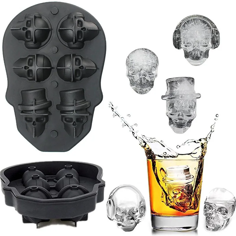 Kreative Whisky Wein Cocktail Ice Cube 3D Silikon Mold Ice Cube Maker