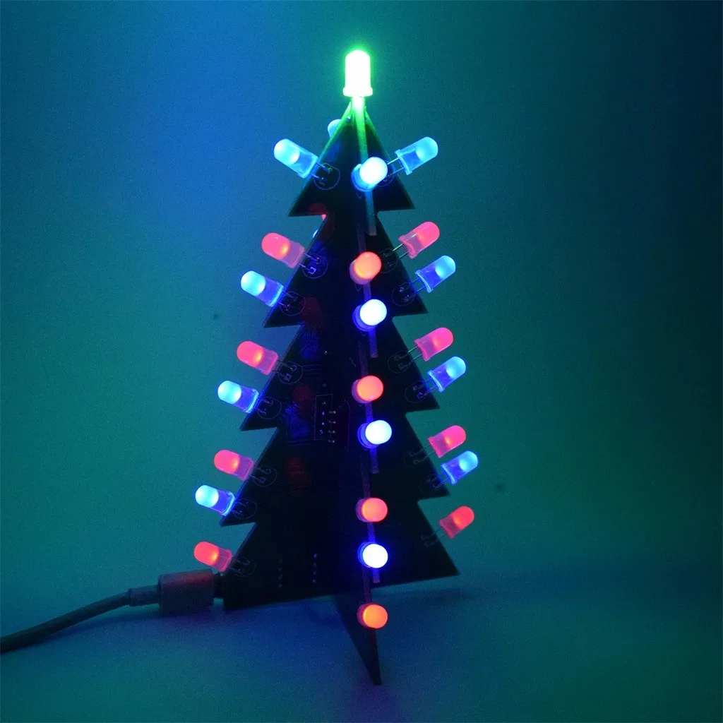 3d Led Рождественская елка Diy звезда мигающая елка украшение Рождественская елка переключатель разный эффект украшение дома Подарочные игрушки Gh8 - Цвет: B