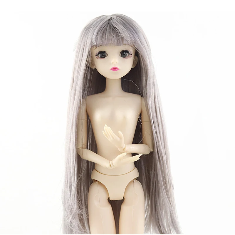30 см 20 подвижные шарнирные куклы игрушки 1/6 женские голые обнаженные тело 3D глаза кукла с длинным Кучерявый волосы Игрушки для девочек Подарки