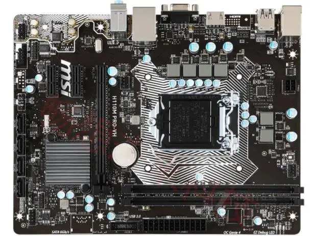 Новая материнская плата MSI H110M LGA 1151 DDR4 USB2.0 USB3.0 SATA3 DVI HDMI 32 Гб H110 настольная