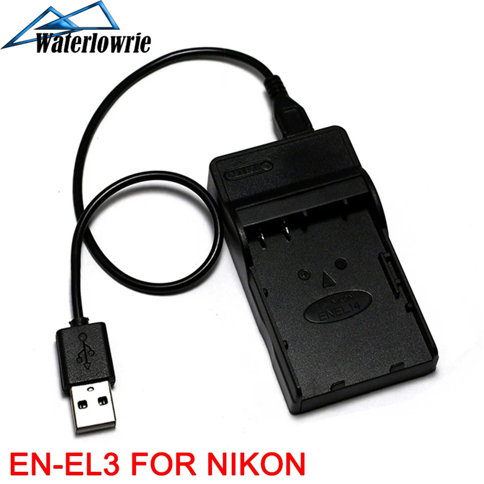 Waterlowrie EN EL3 EL3E USB Камера Зарядное устройство для Nikon D100 100SLR D50 D70 D70S D200 D80 D90 D300 D100SLR