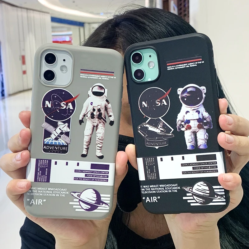Чехол для телефона с космонавтом Huawei P30 P20 P10 Pro Lite Plus матированные силиконовые