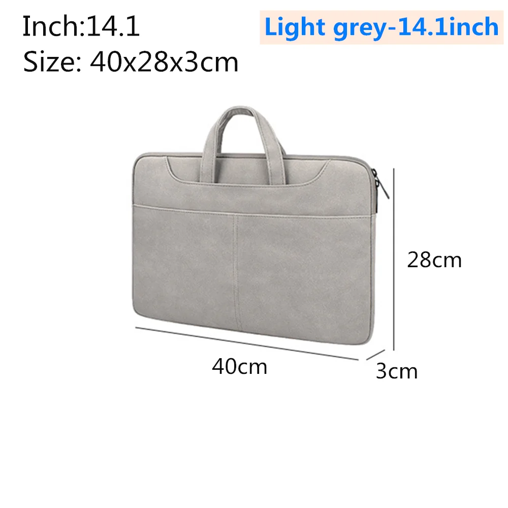 Light grey-14.1inch Сумка для ноутбука, чехол 13,3, 14,1, 15,4, 15,6 дюймов, сумка-вкладыш для Macbook Air Pro, Apple, Millet 15,6, сумка для ноутбука унисекс - Цвет: Light grey-14.1inch