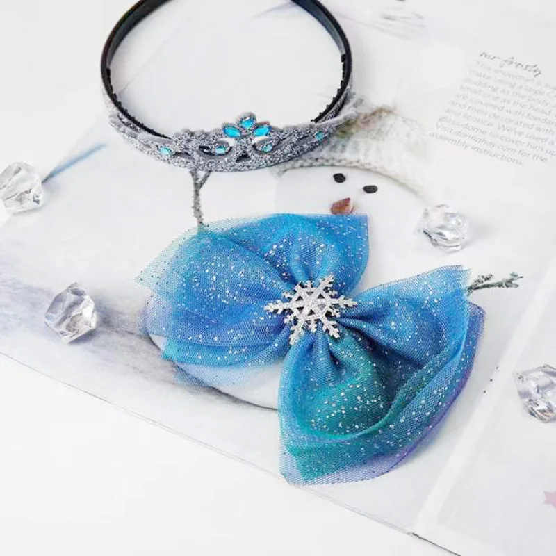 Hairpins Set 13 1 комплект; с бантом и блестками; Bobby заколки для волос с изображением снежинок для девочек Заколки для волос для детей синего цвета с бантом; эластичная резинка для волос резинкой женские аксессуары для волос - Цвет: Hairpins Set 13