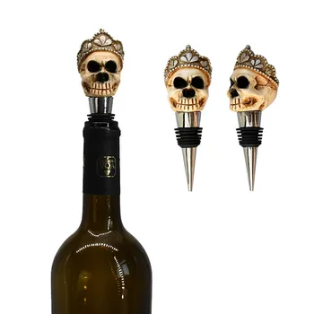 

1Pc Resin Wine Stopper Skull Witch Hats Red Wine Bottle Cap Stopper Fresh Wine Keeper Champagne Cork Stopper Kitchen Bar Tools