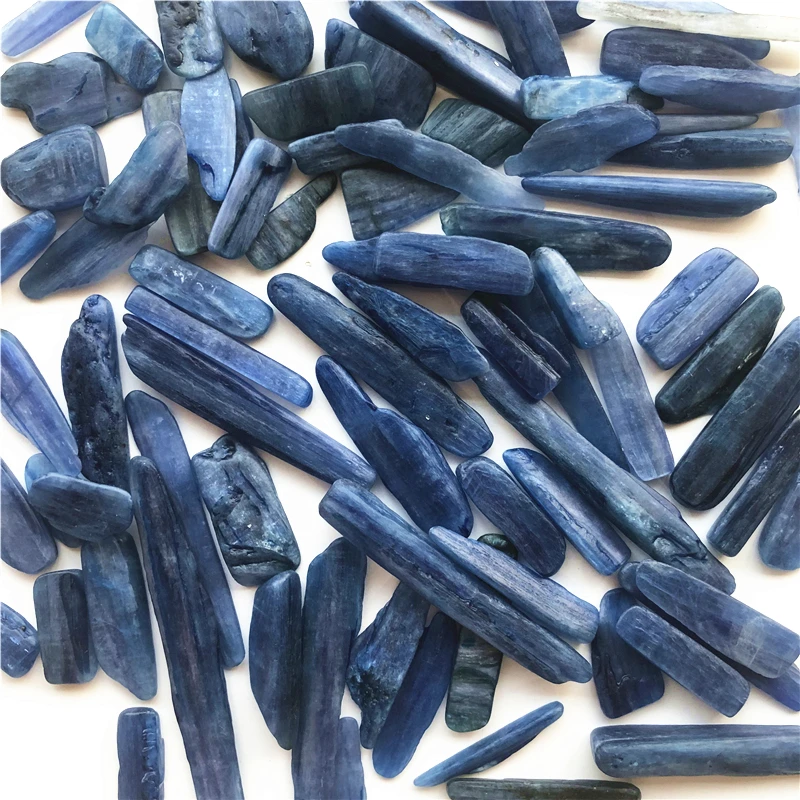 Дропшиппинг 100 г Натуральный Синий Кианит минеральный гравий с кристаллами кварца рухнул Рейки Исцеление натуральные камни и кристаллы 30-80 мм