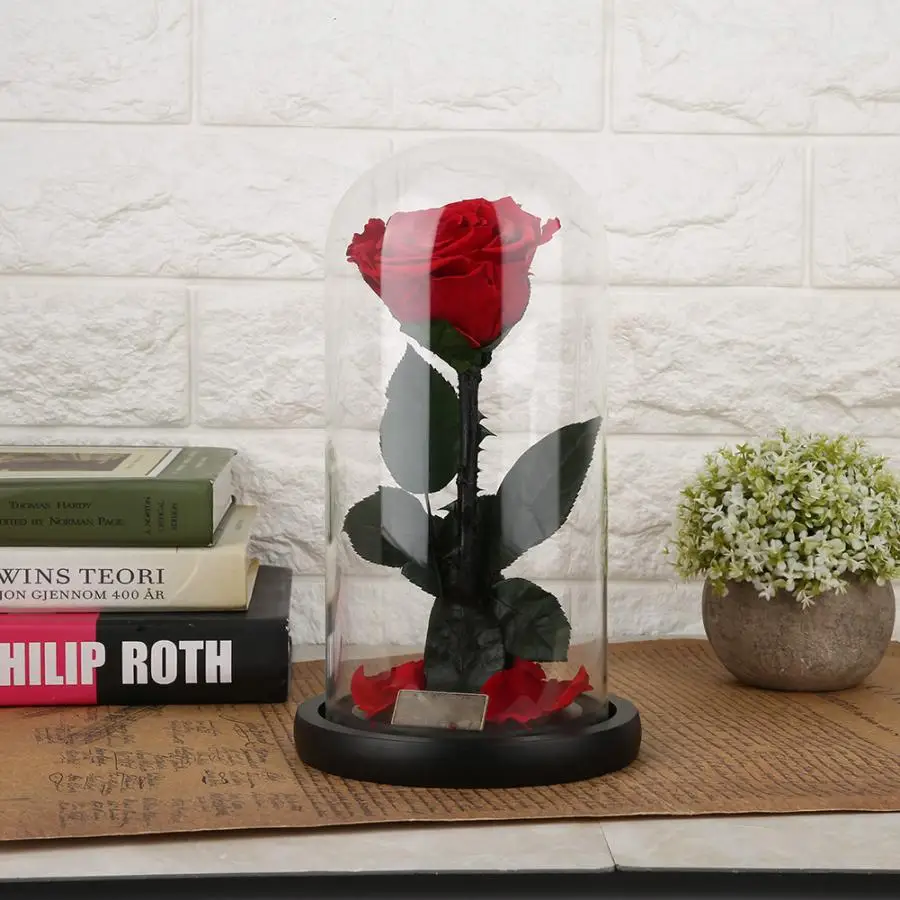 Forever Rose Flower, стеклянная крышка, Подарочная коробка, праздничная, консервированная, бесморская, свежая роза в стекле, подарки для влюбленных, для рукоделия, букет
