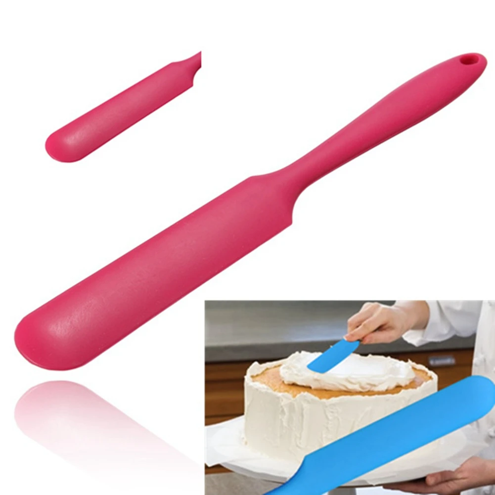  1PC DIY Cake Scraper Cake Cream Butter Spatula Mixing Scraper Brush Silicone Cake Cream Butter Scra