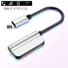 Адаптер для iPhone 2 в 1 для Apple iPhone XS MAX XR X 7 8 Plus IOS 12 3,5 мм адаптер для наушников Aux кабель сплиттер адаптер