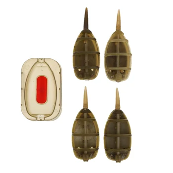 

Outdoor Fishing Method Carp Fishing 4 Feeders Mould Set Lead In-line Method Feeder Fishing Feeder Carp for Fishing