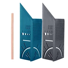 3D Angle mesure carré travail du bois Scribe mesure règle outil de mesure avec jauge et règle carré 45/90 degrés ligne règle(China)
