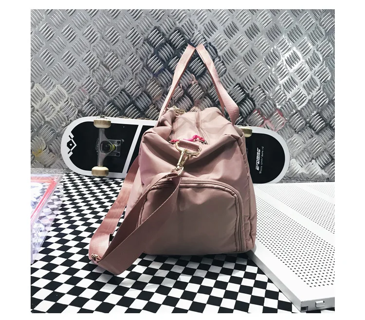 Новинка, недорогая женская спортивная сумка розового и черного цвета, отсек для обуви, водонепроницаемые спортивные сумки для фитнеса, тренировок, йоги, сумки для путешествий