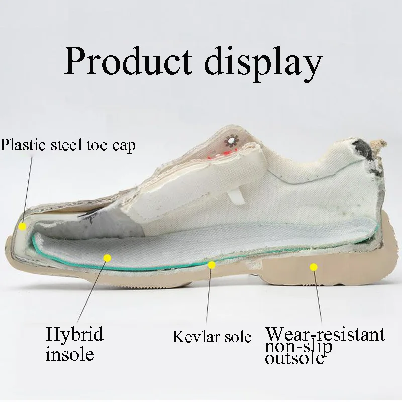Безопасная обувь и головные уборы; мужские туфли-оксфорды со стальным носком на низкой подошве; обувь для работы; Нескользящая дышащая сетчатая обувь; походная одежда; DXZ0059