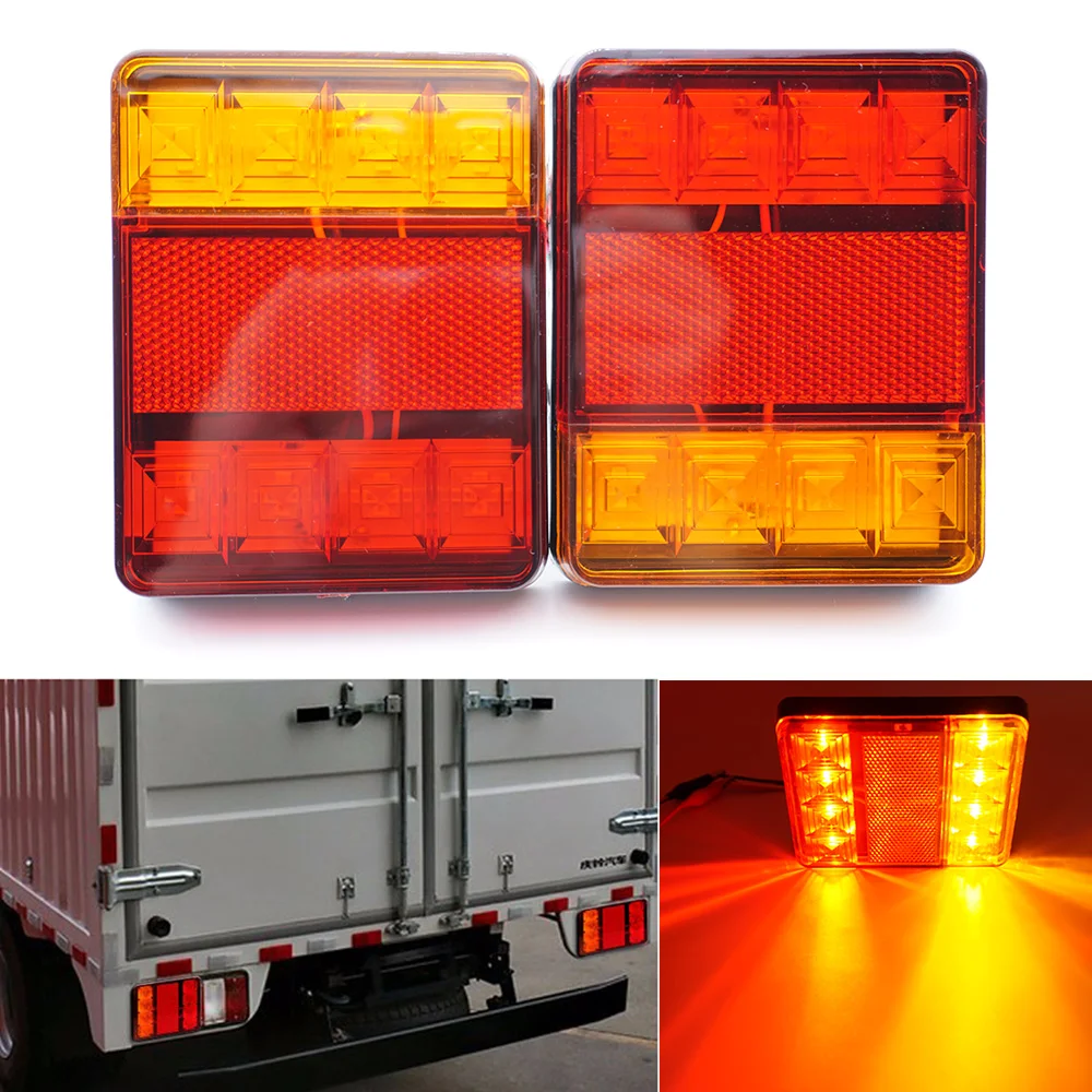

2pcs/Lot 12V Waterproof Durable Car Truck LED Rear Tail Light Warning Lights Rear Lamp Trailer Caravans UTE Campers ATV Boats