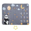 1 Set Baby Monthly Record Growth Milestone Blanket Newborn Photography Props Accessories Creative Cartoon Bear Printing 3