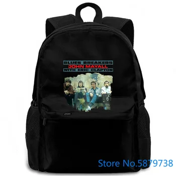 

John Mayall with Eric Clapton Blues Breakers Black women men backpack laptop travel school adult student