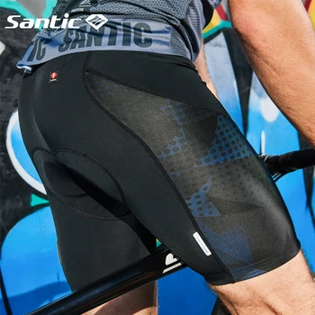 

Santic Men Cycling Shorts Coolmax 4D Padded Shockproof MTB Bicycle Shorts Mujer Riding Bottoms Quick Dry Shorts for Men