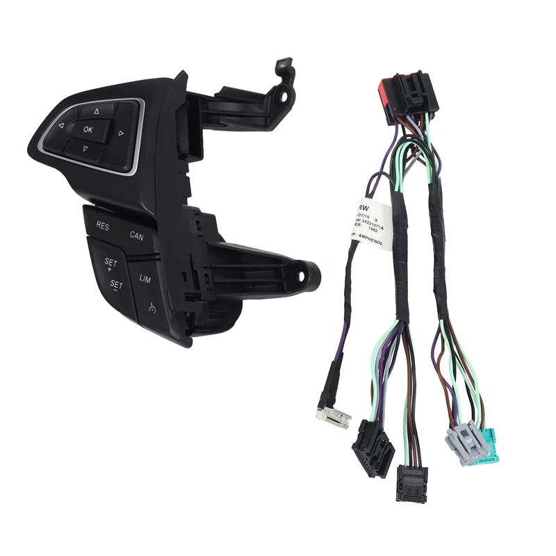 For Ford Focus Mk3 2015-2017 Kuga 2017 Cruise Control Switch Multifunction Steering Wheel Button Bluetooth Audio | Автомобили и