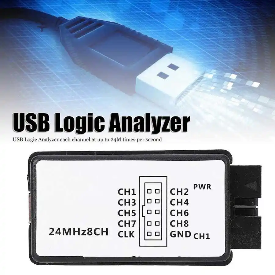 USB логический анализатор 24M 5PF 8 канальный входной микроконтроллер ARM FPGA