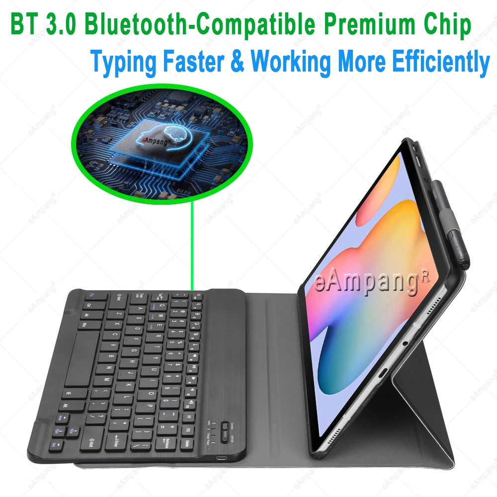 Case for Samsung Galaxy Tab S6 Lite 10.4 A7 10.4 T500 T505 Keyboard Case For Tab A8 10.5 AZERTY Russian Spanish Hebrew Keyboard