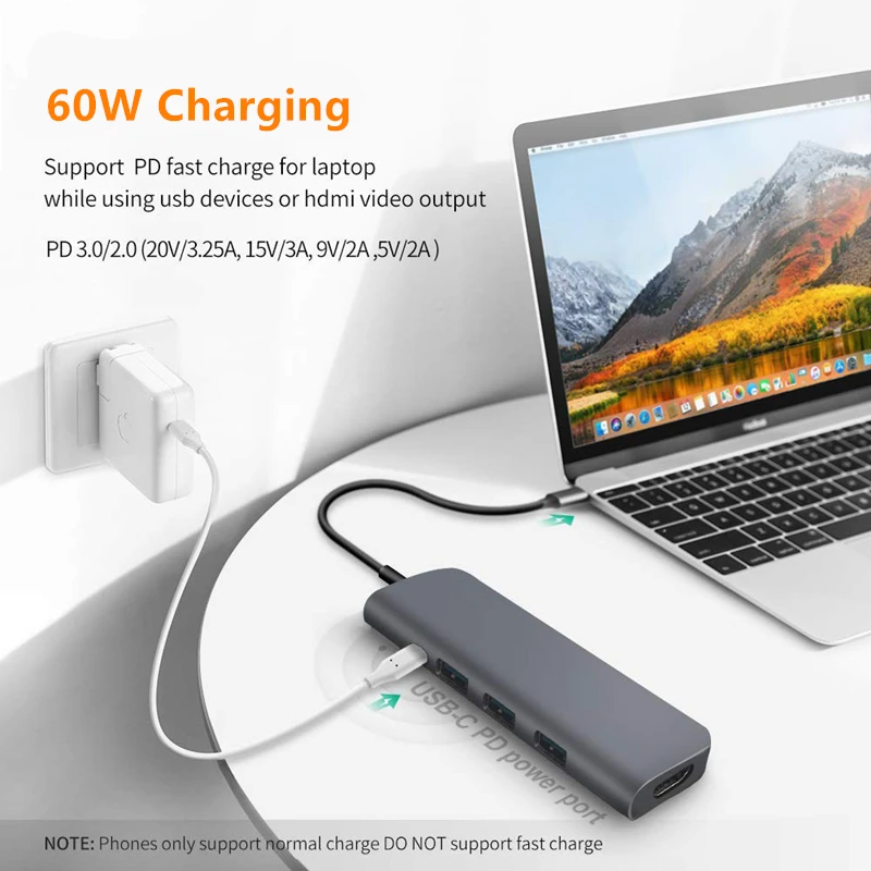 Trumsoon типа C на HDMI 4K USB 3 0 SD TF Card Reader адаптер для Macbook Pro Samsung S9 Dex Huawei P30 док станция xiaomi