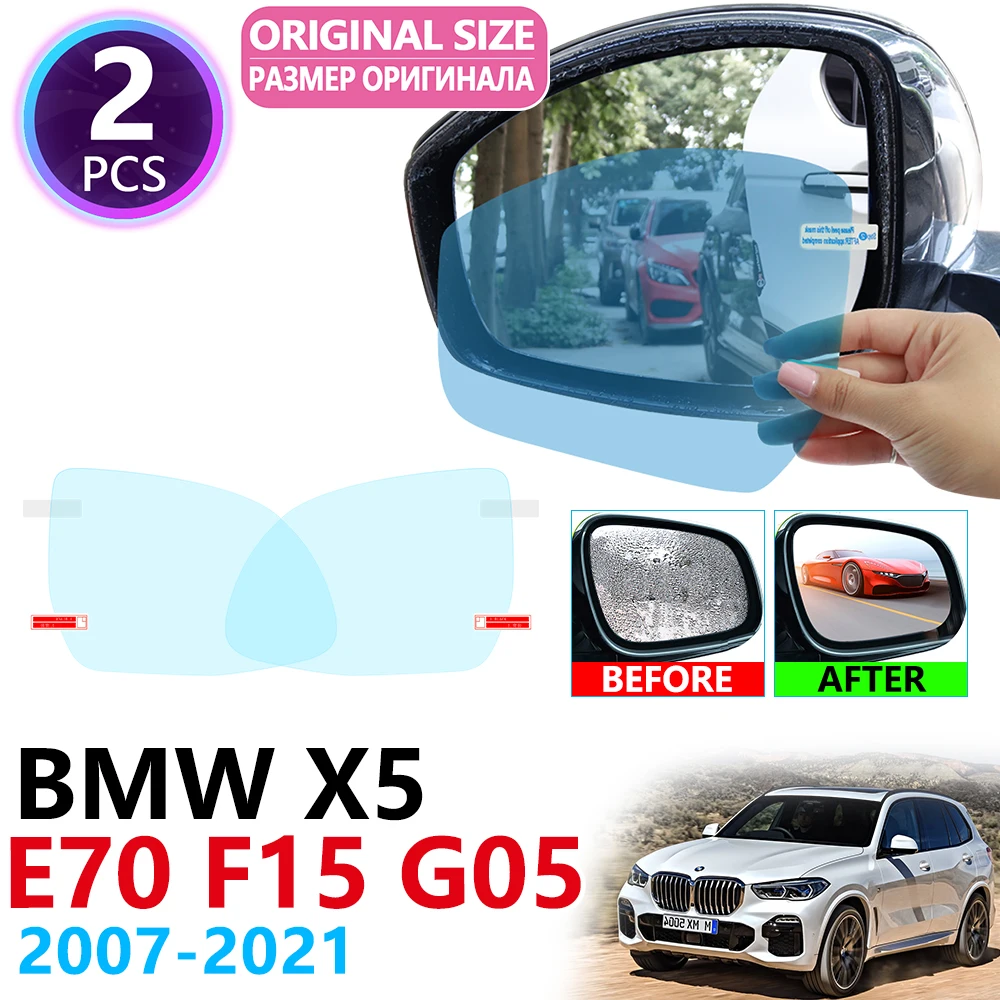 

for BMW X5 E70 F15 G05 X5M 2007~2021 Full Cover Rearview Mirror Anti-Fog Rainproof Anti Fog Film Accessories 2010 2015 2017 2019