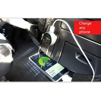 

3In1 Multi-function Dashboard Car Voltmeter Thermometer USB Mobile Phone Charger