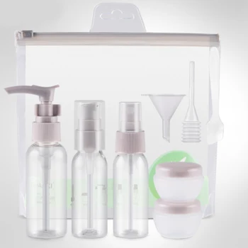 

Hand Pressing Durable Leak Proof Refillable Plastic Portable For Lotion Empty Liquid Containers 9pcs/Set Travel Bottles Set
